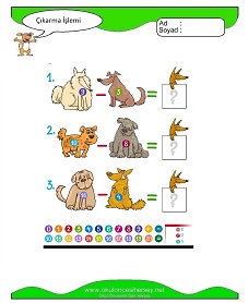 Çıkarma İşlemi Çalışma Sayfaları